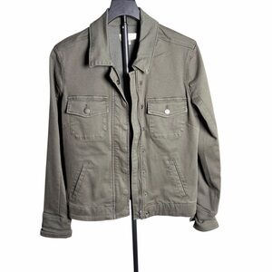 Kut from the Kloth Amanda Boxy Twill Jacket in Tree: Large